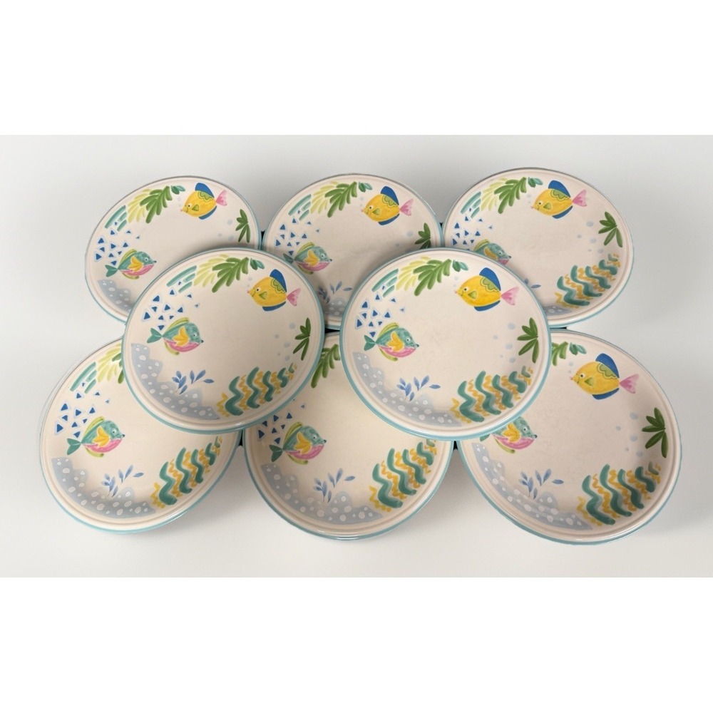 Studio Nova Barrier Reef Y2310 Tropical Fish Dinner Plates Set of 8 10.75"